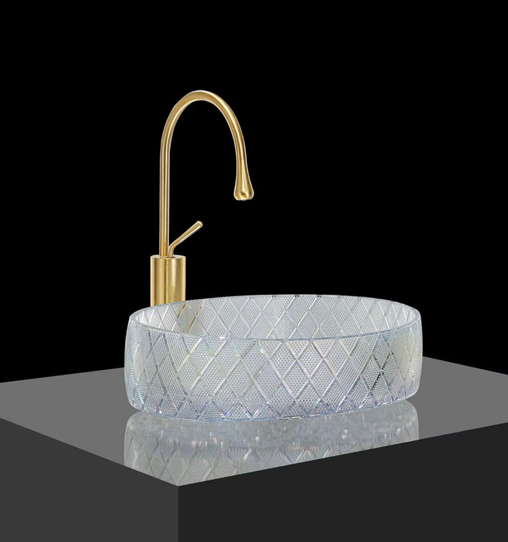 RIVIERA CRYSTAL GLASS VESSEL SINK