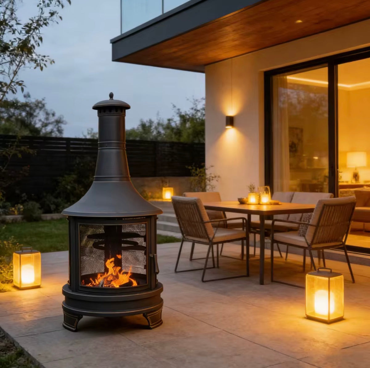 Vittorio Outdoor Wood-Burning Fireplace & Grill