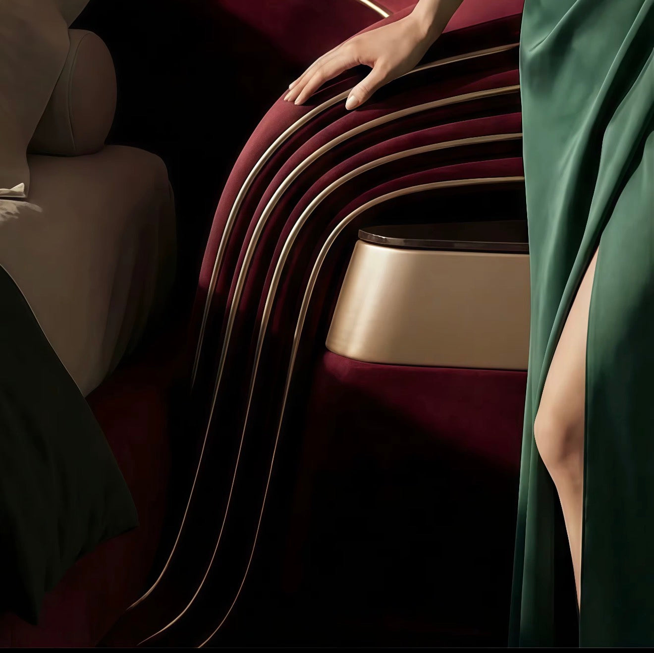 Valentino Royale Burgundy Bed