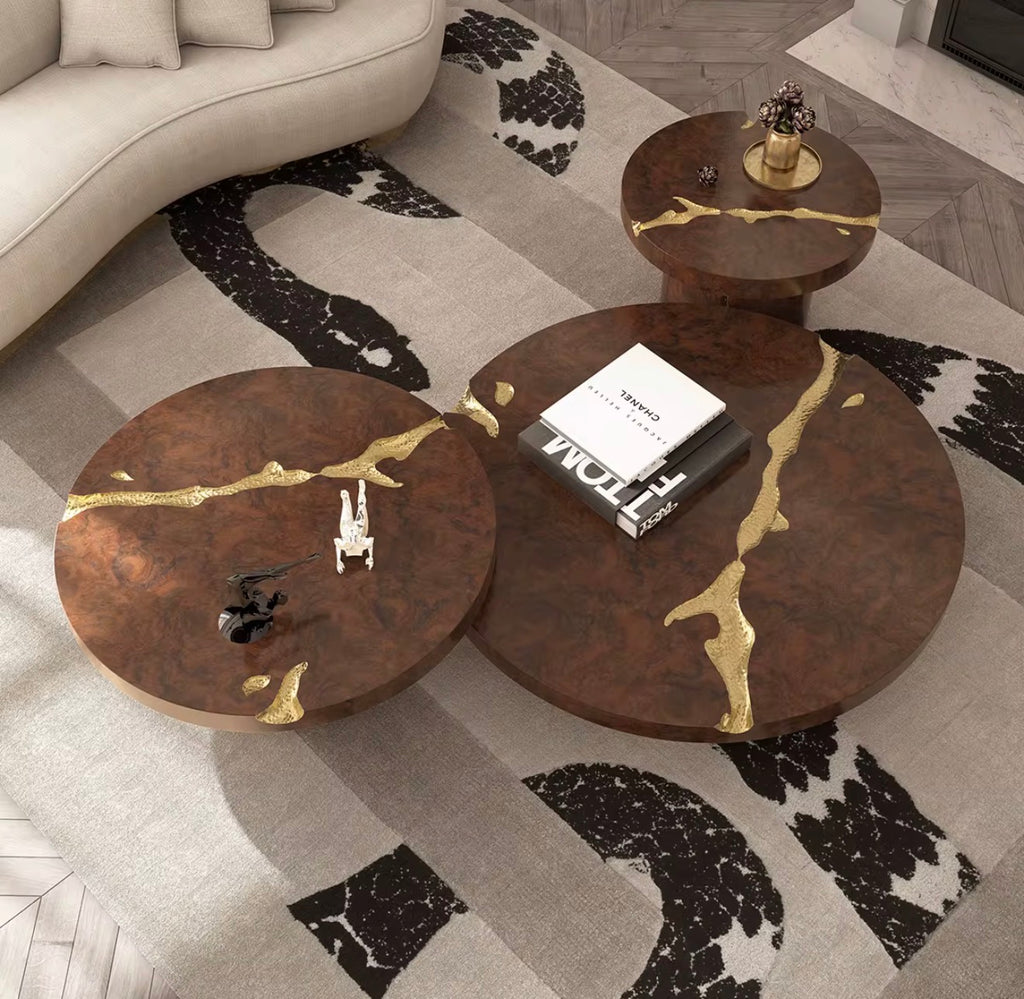 Casa Milano – Empire Gold-Inlay Coffee Table Set