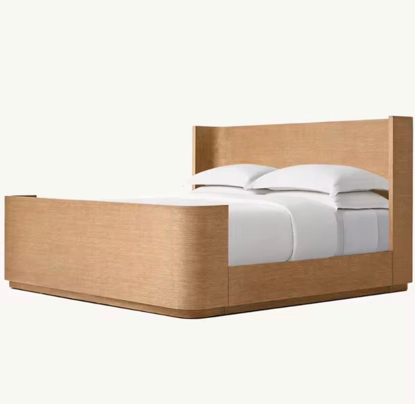 Casa Milano — Mercer Curved Oak Bed | Solid Wood