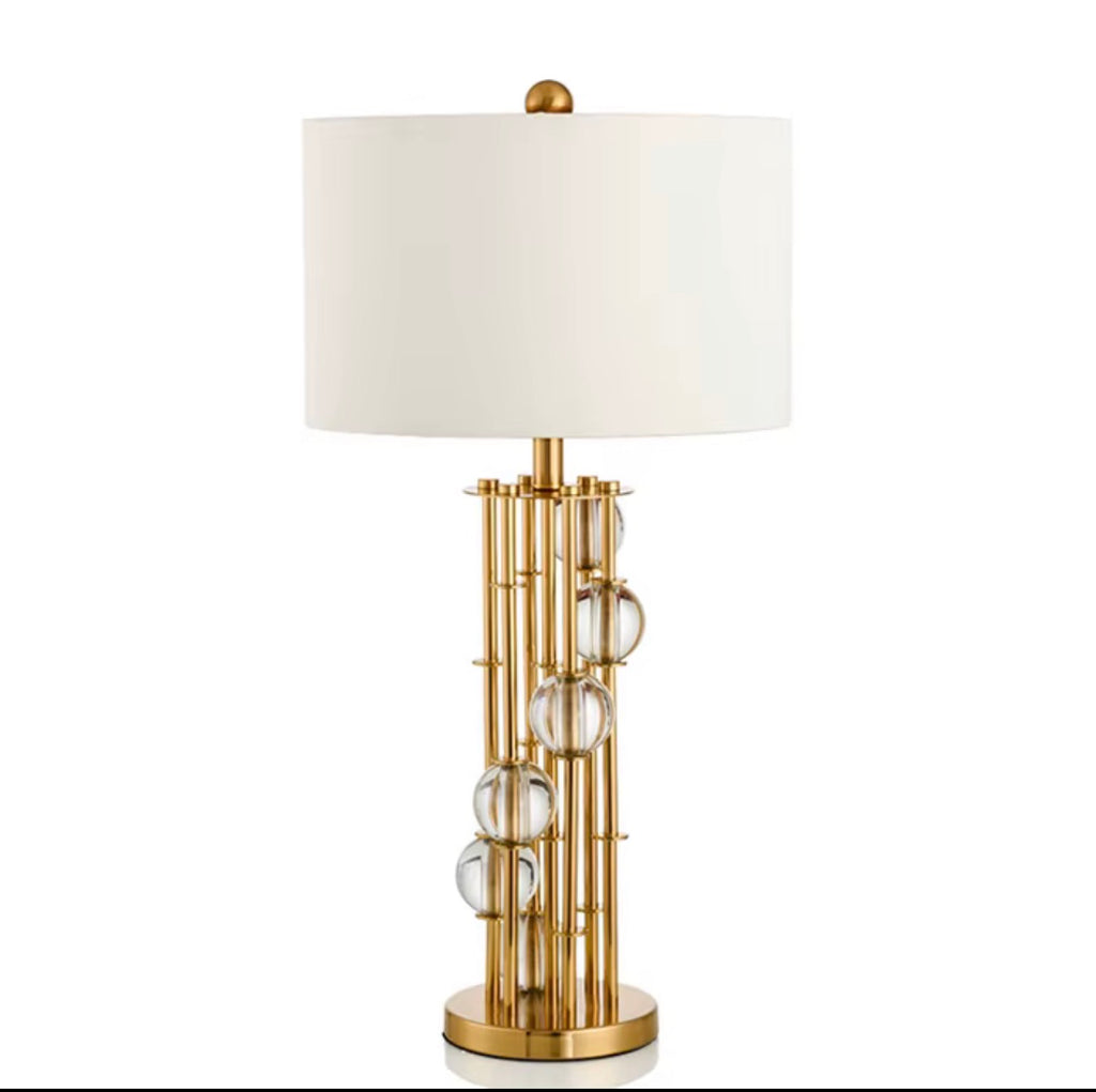 Scandia Crystal Column Table Lamp