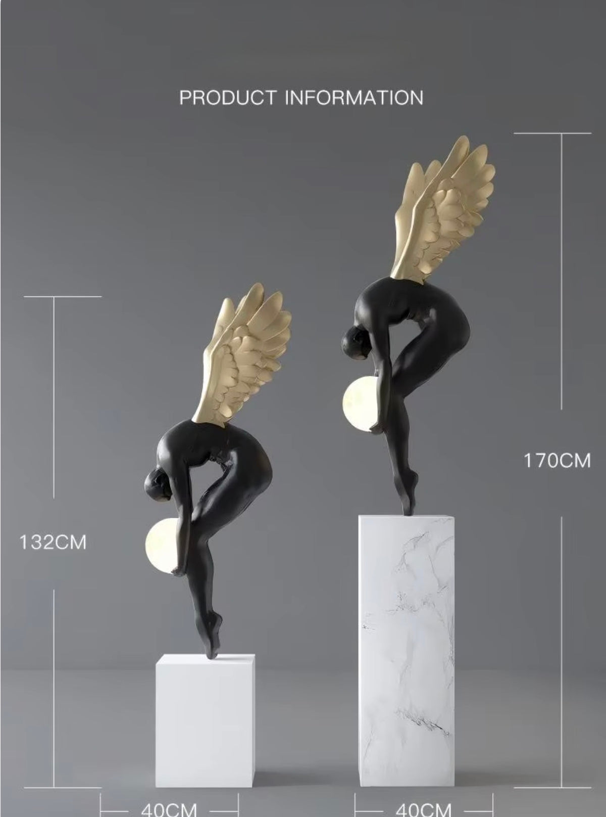 Winged Angel Sculptural Floor Lamp