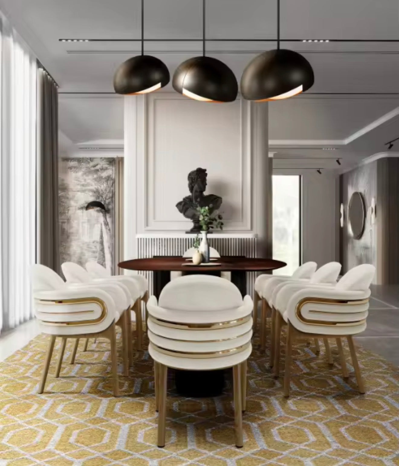 Casa Milano – Valentina Gold Accent Dining Chair