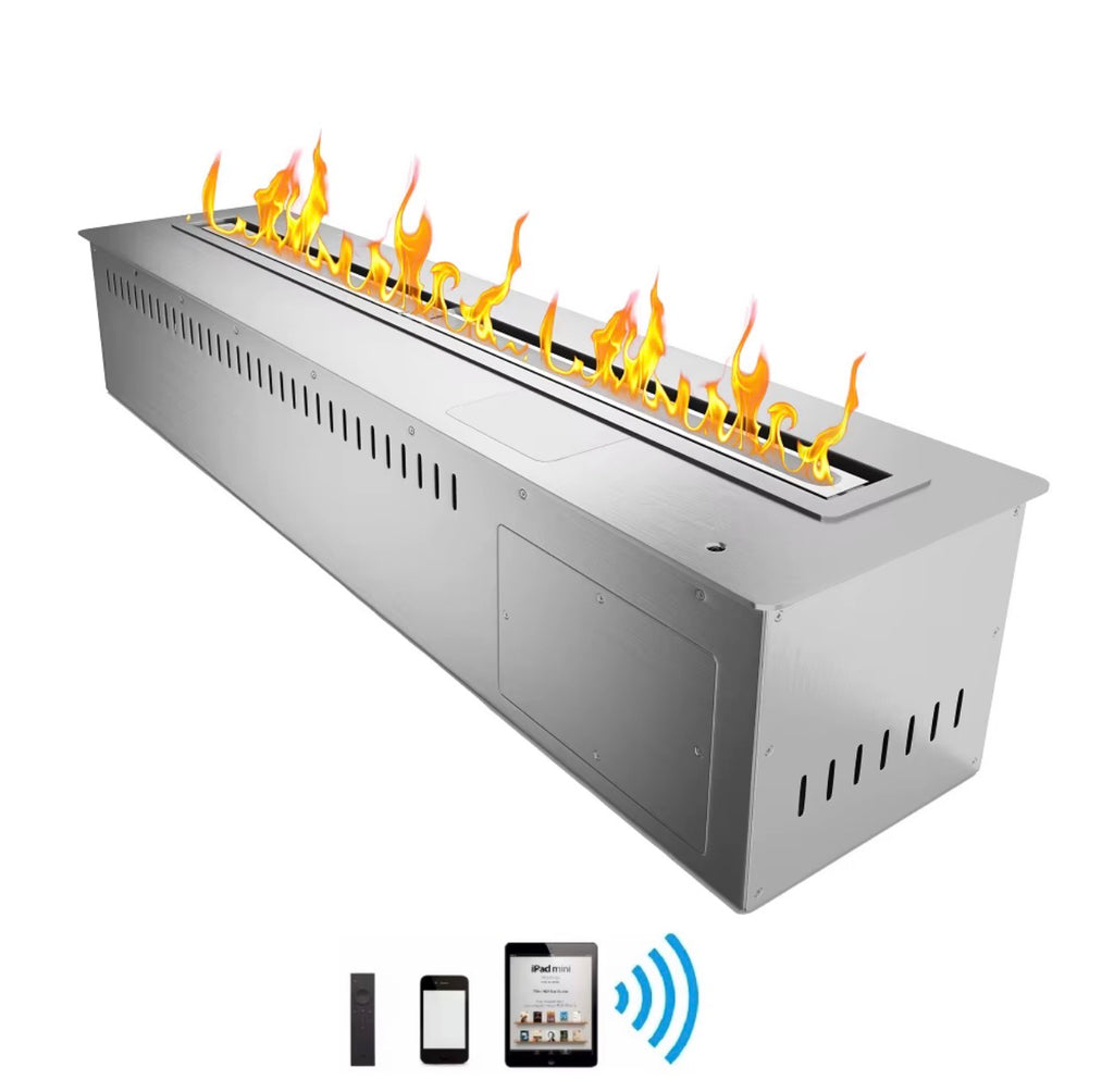 Lorenzo 36-Inch Smart Bioethanol Fireplace – WiFi & Remote Control