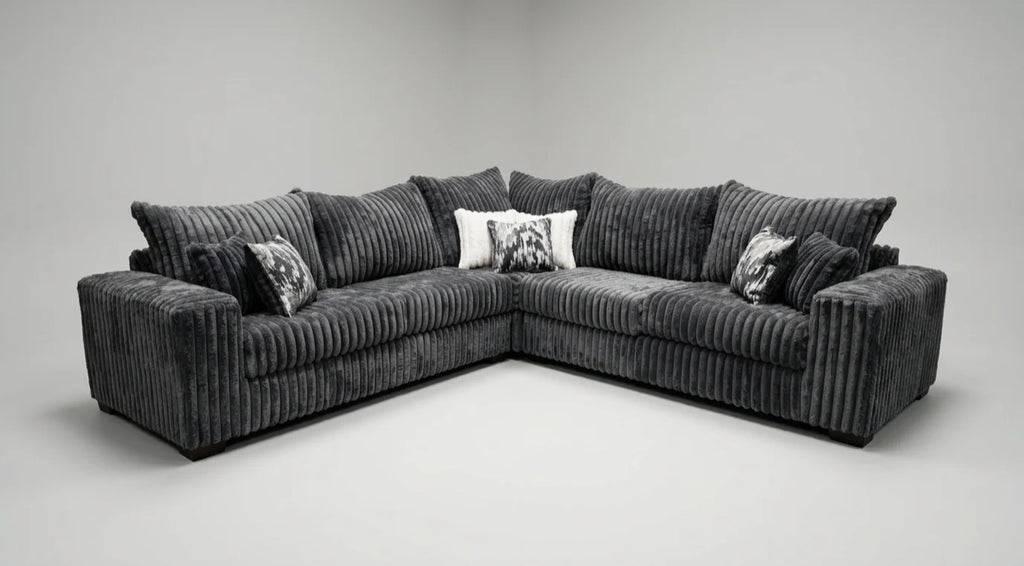 Casa Milano Noemi Corduroy Sectional Sofa | Quick Ship