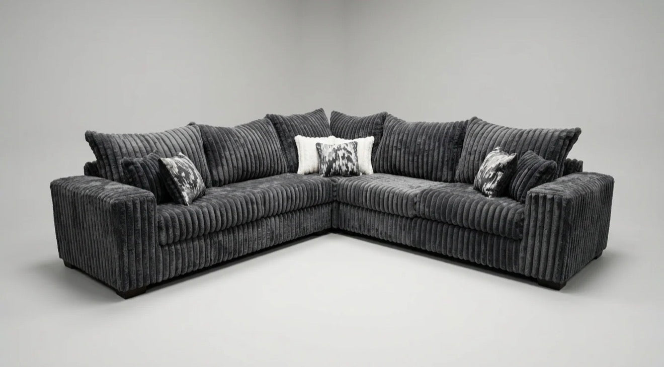 Casa Milano Noemi Corduroy Sectional Sofa | Quick Ship