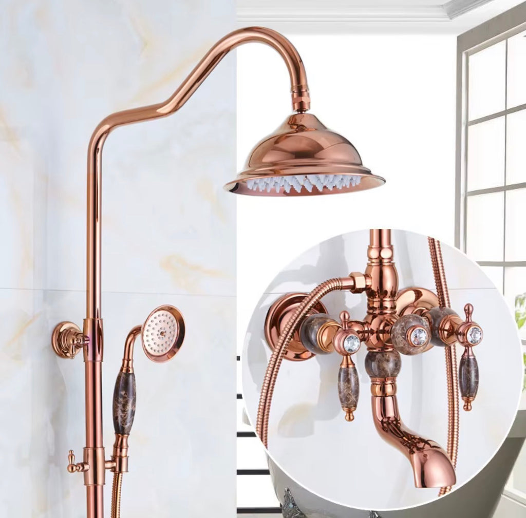 Rosalia Rose Gold Vintage Shower System