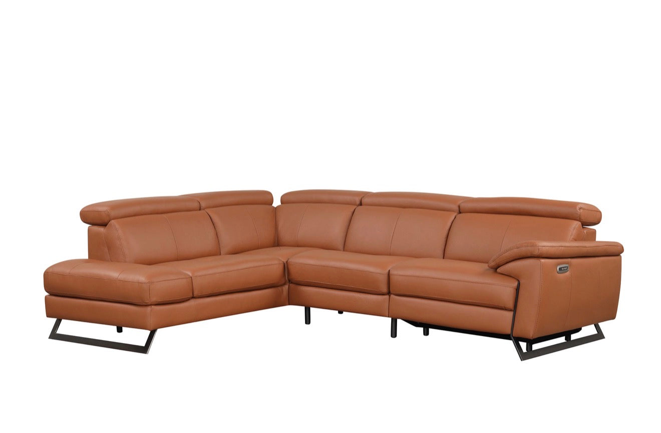 Casa Milano Nicoletti Italian Leather Power Sectional