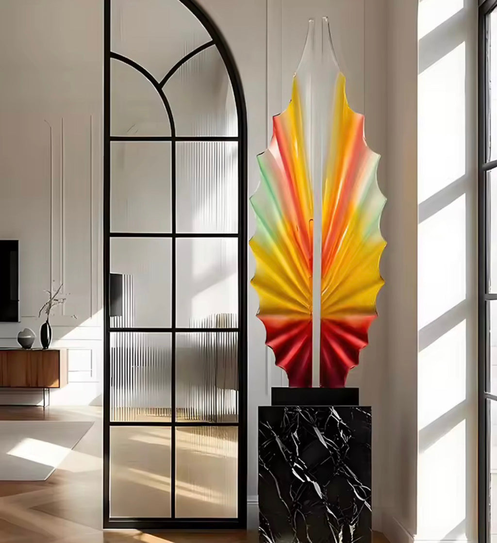 Aurora Prism Abstract Resin Sculpture