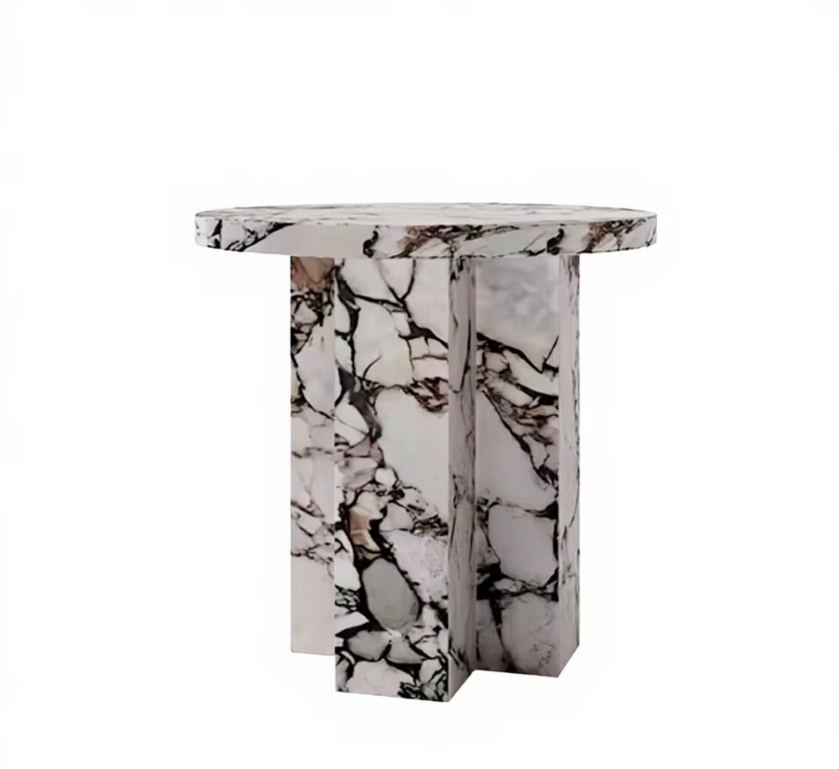 Arezzo Sculptural Natural Marble Side Table