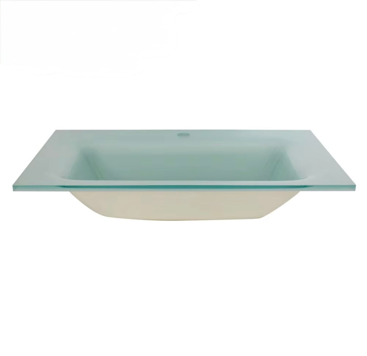Elvira Light Green Glass Vanity Top