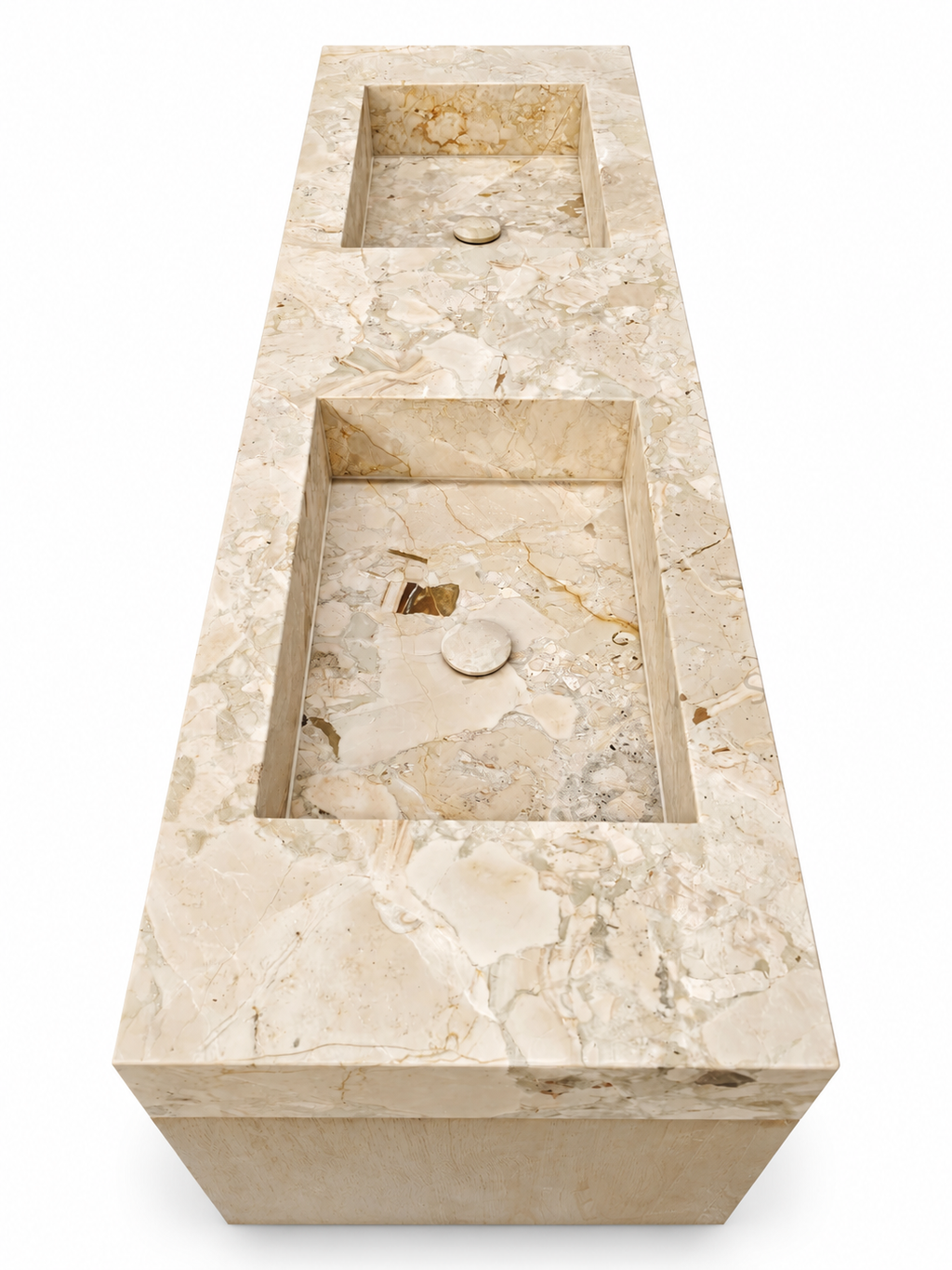 Serafina Breccia Silica Marble Double Bathroom Vanity