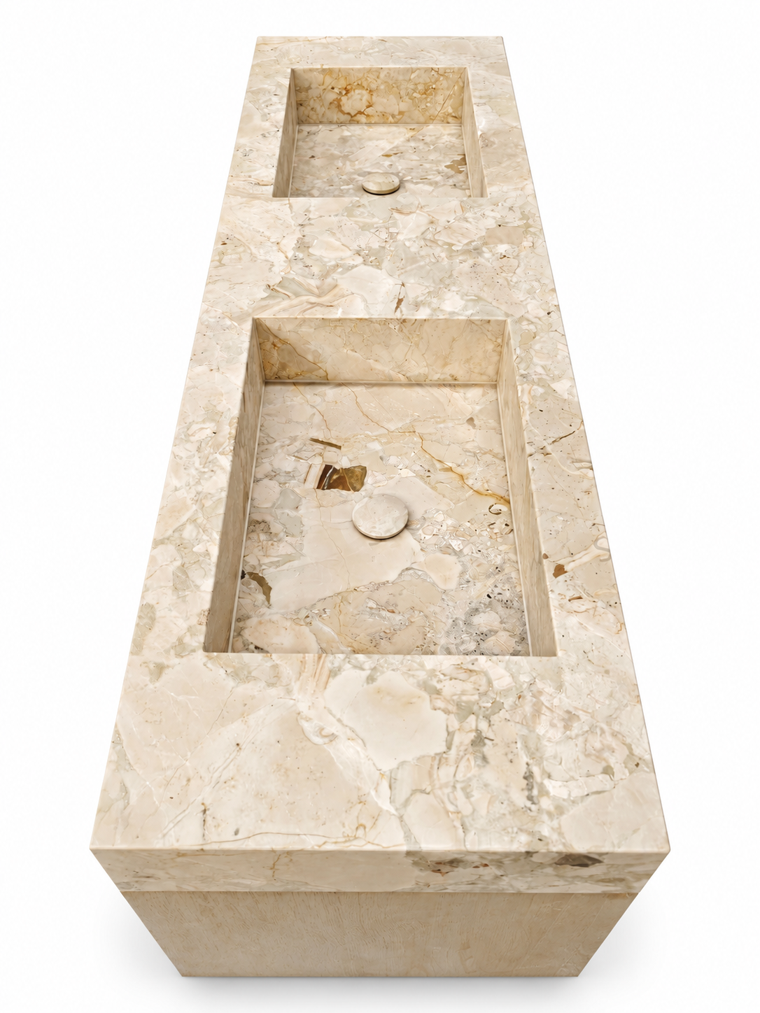 Serafina Breccia Silica Marble Double Bathroom Vanity