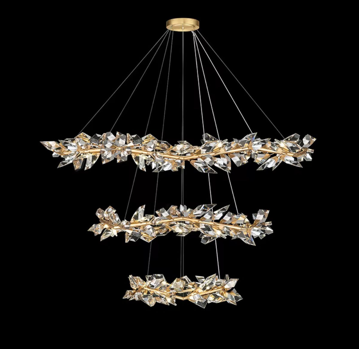 Pietro Handcrafted Crystal Branch Chandelier
