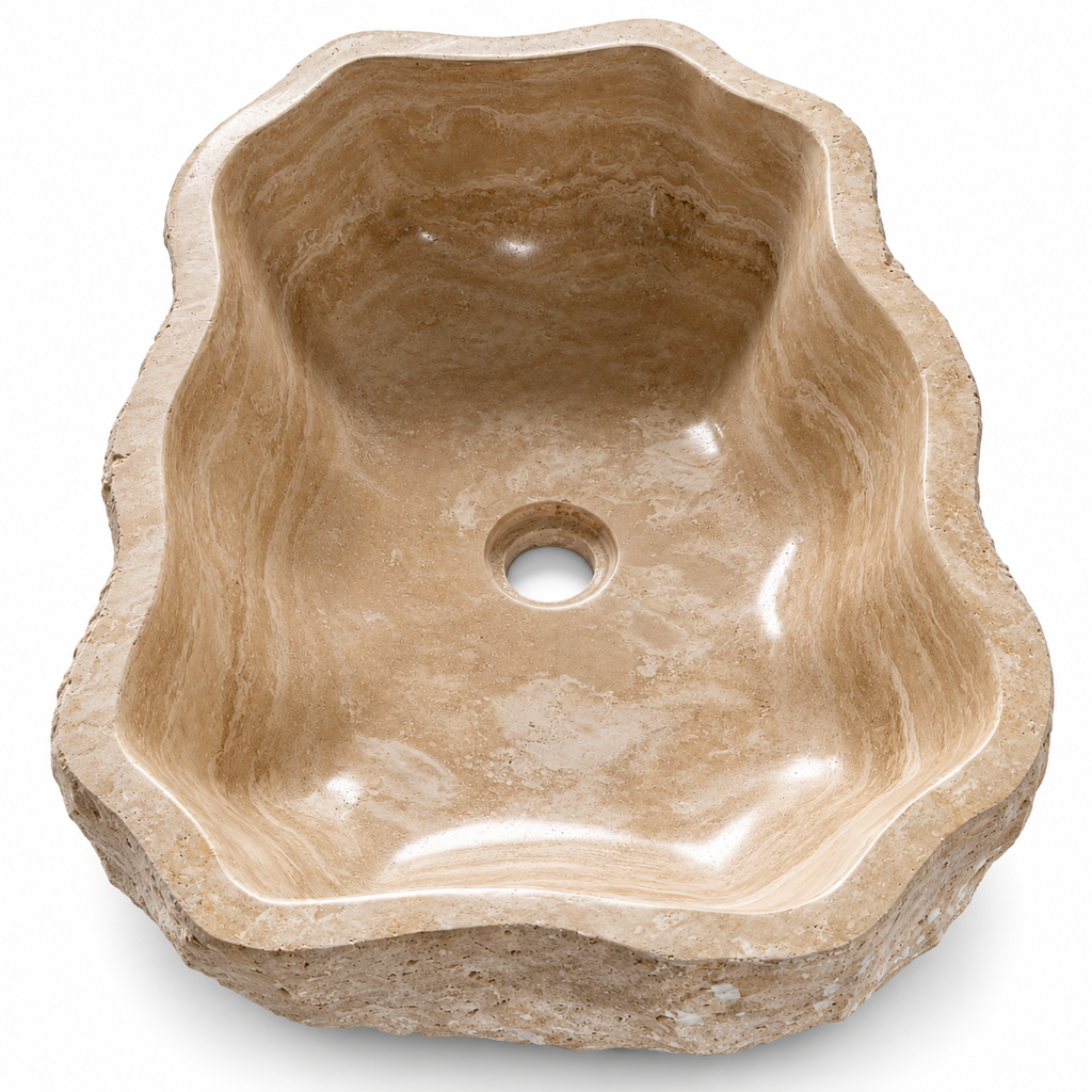 Arezzo Organic Travertine Vessel Sink