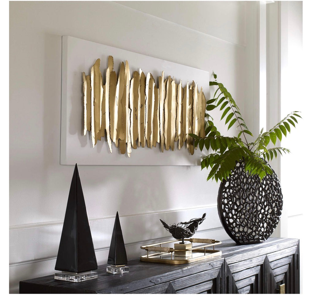 Casa Milano – Luxury Abstract Gold Metal Wall Art