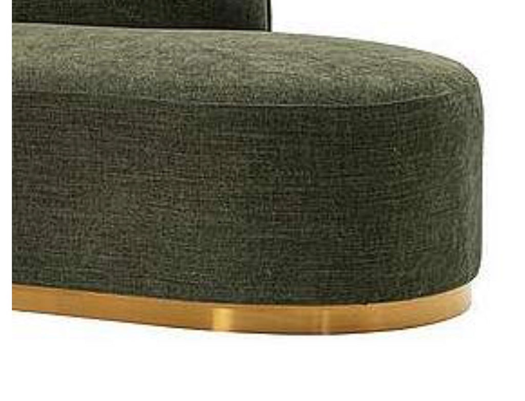 Casa Milano – Daria Contemporary Linen Sectional Sofa with Accent Pillows | Olive Green