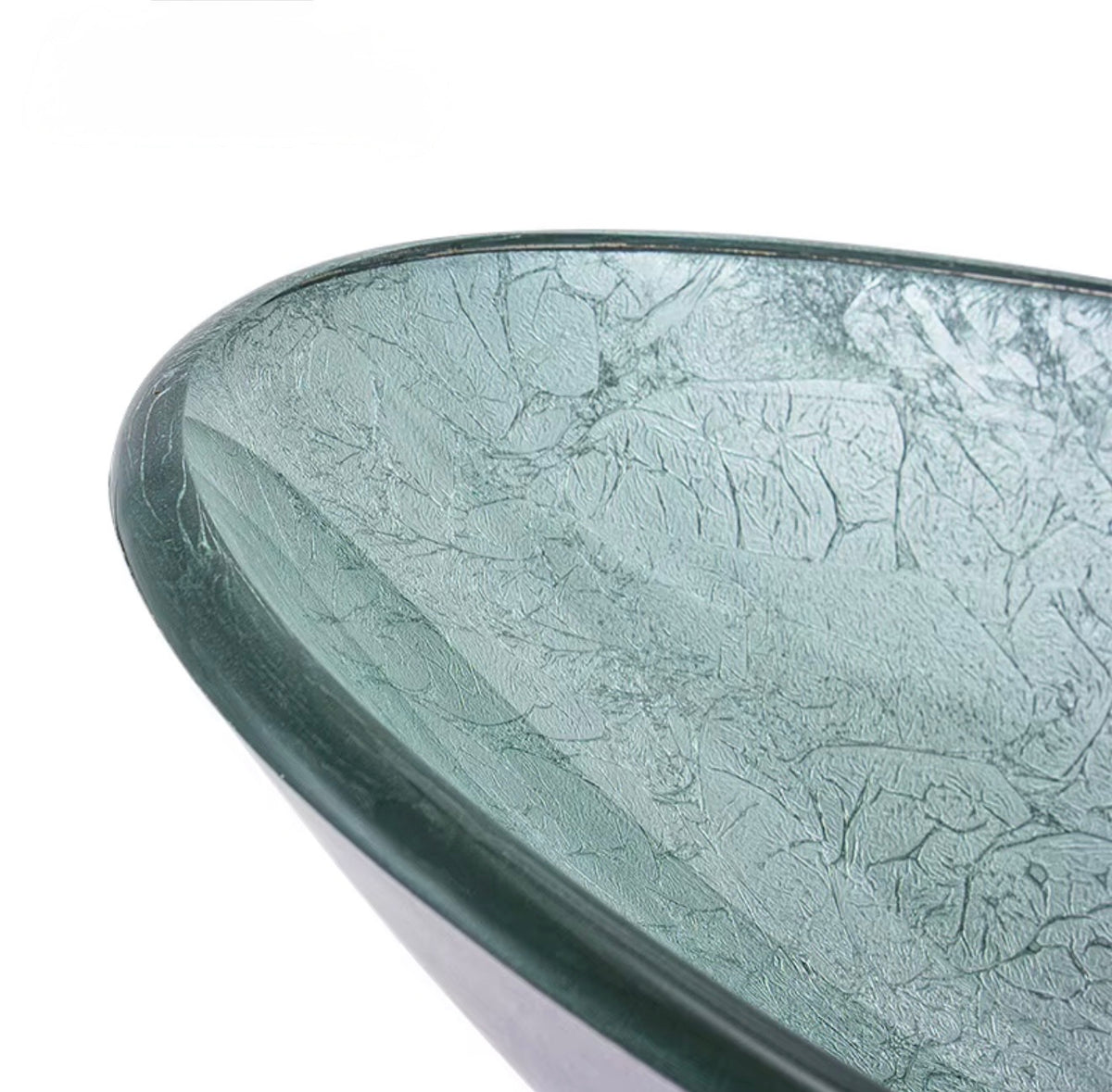Luciana Celadon Tempered Glass Vessel Sink Set