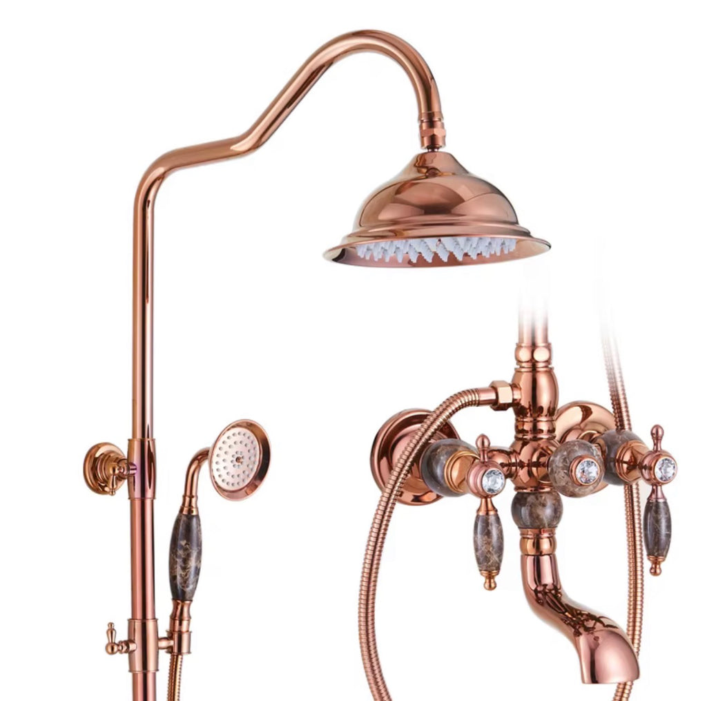 Rosalia Rose Gold Vintage Shower System
