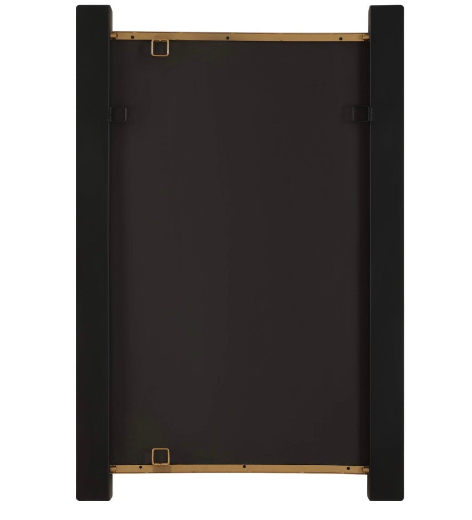 Casa Milano – Cunene Rectangular Wall Mirror (Black & Gold Leaf)