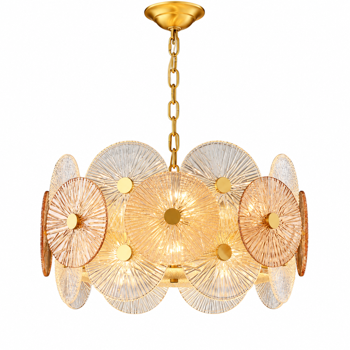 Éclat Glass Disc Chandelier