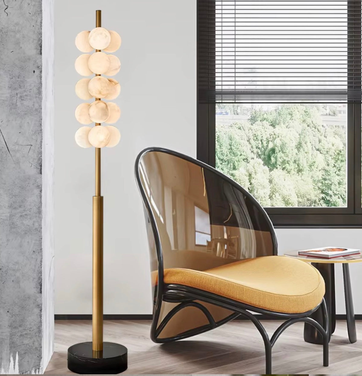 Valencia Natural Alabaster Floor Lamp
