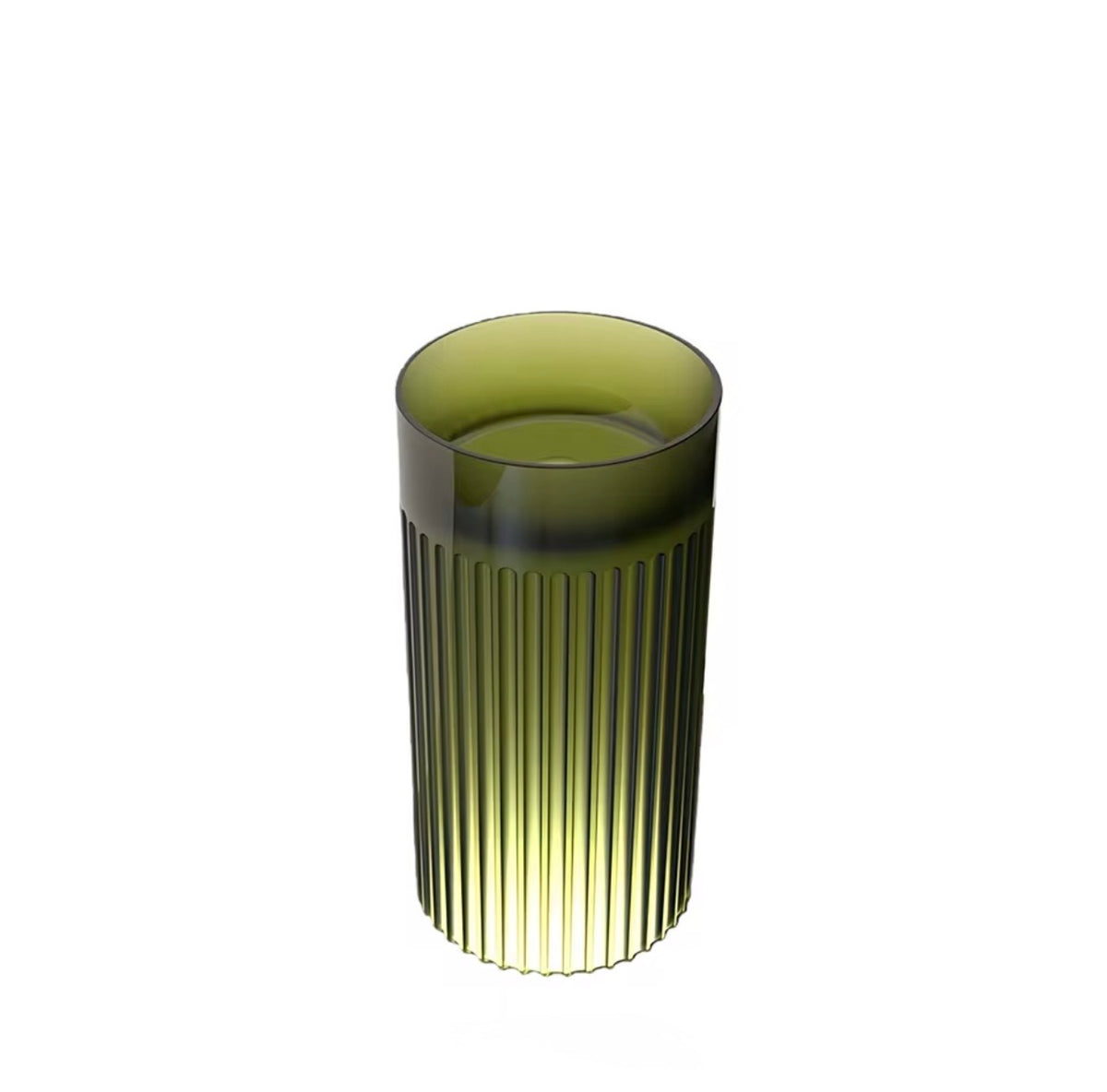 BELLUNO FLUTED TRANSPARENT RESIN PEDESTAL SINK