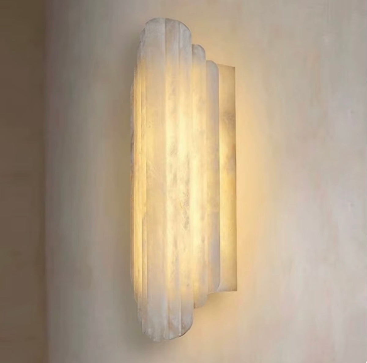 Aurelio Natural Alabaster LED Wall Sconce