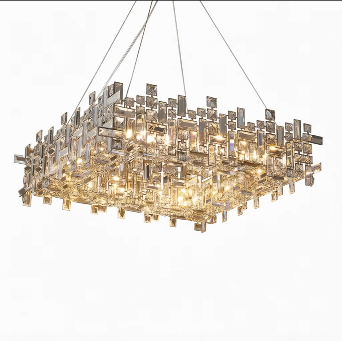 Vetra Geometric Crystal Chandelier