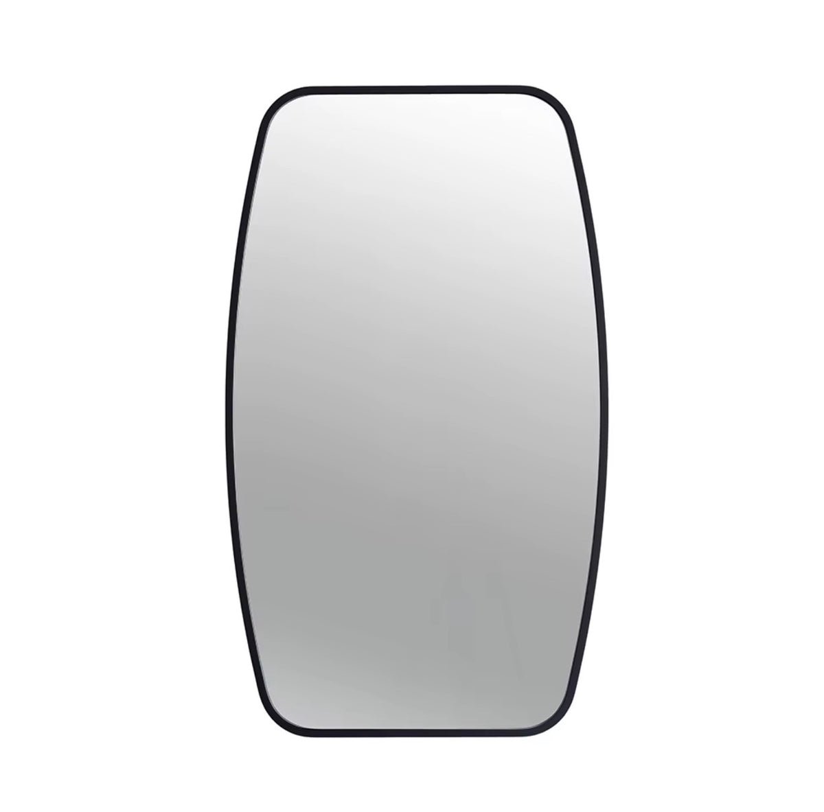 BELLAGIO SCULPTURAL MATTE BLACK WALL MIRROR