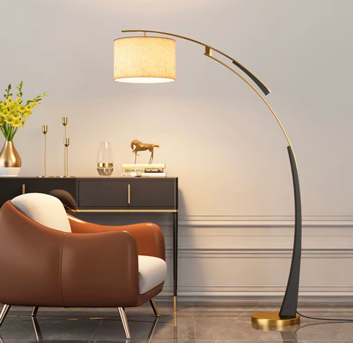 Deborah Curved Floor Lamp