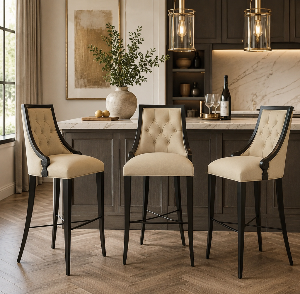 Casa Milano Monaco Tufted Counter Stool
