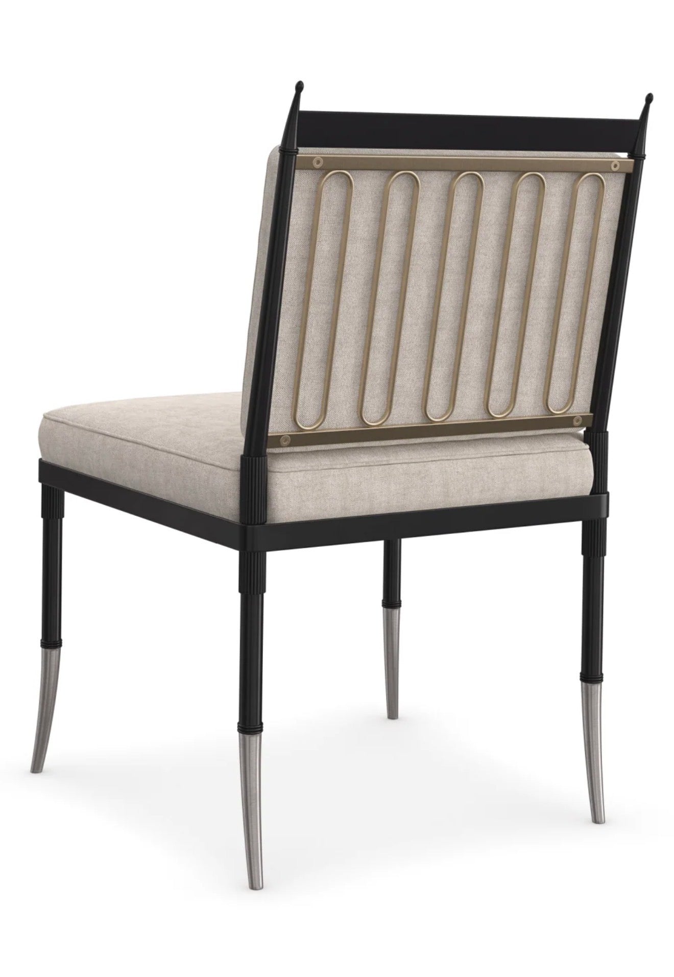 Casa Milano – Athena Beige Linen Buttoned Accent Chair