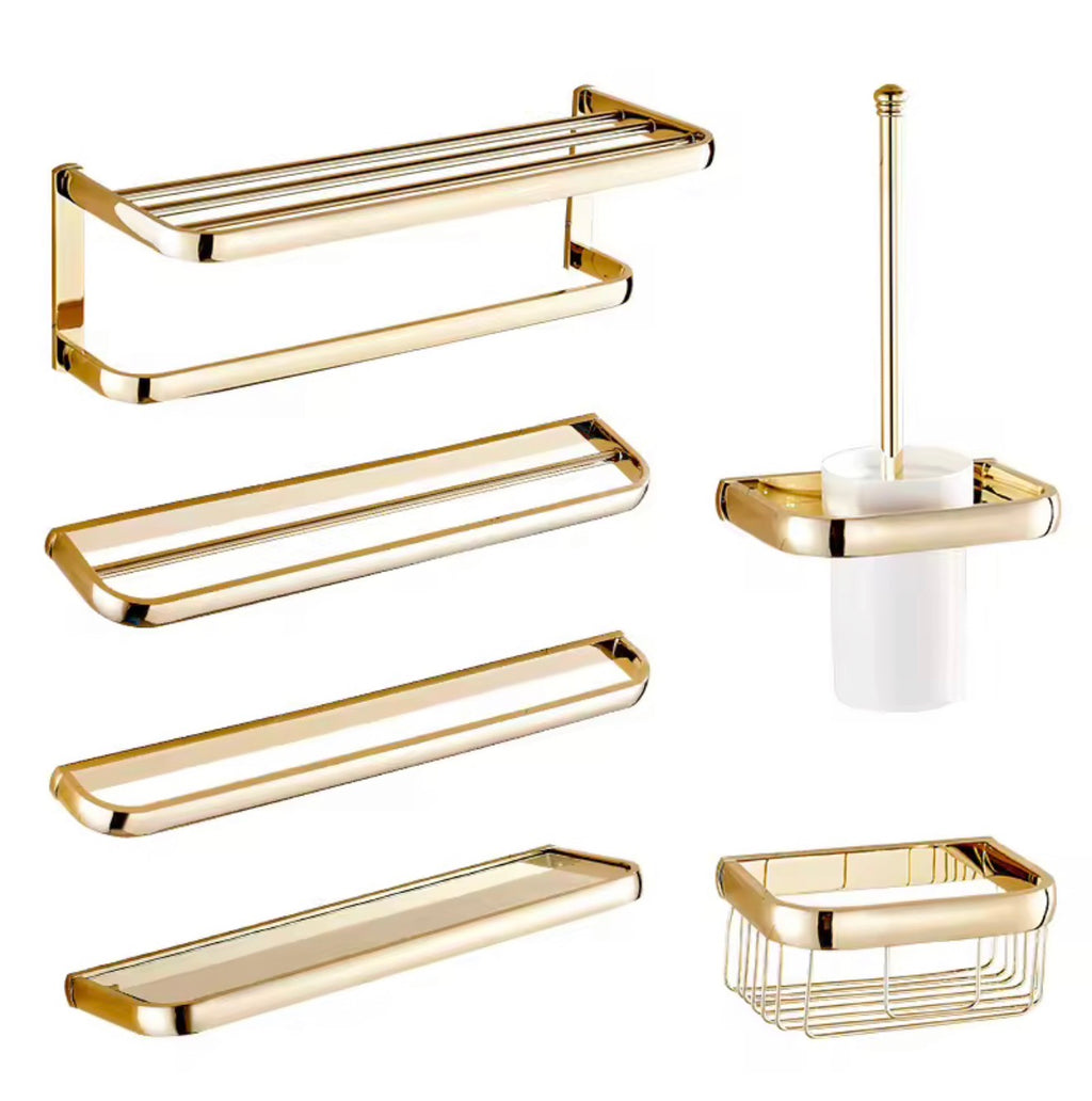 Ariella 6-Piece Gold Bathroom Hardware Set