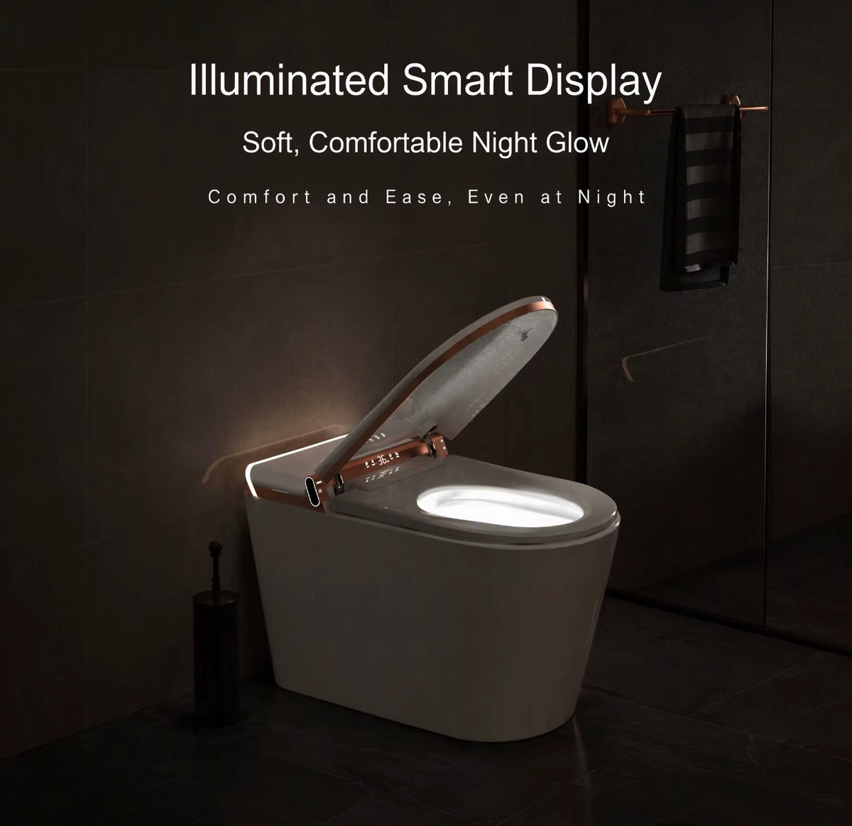 Valentina Rose Gold Intelligent Smart Toilet — High & Top Editions