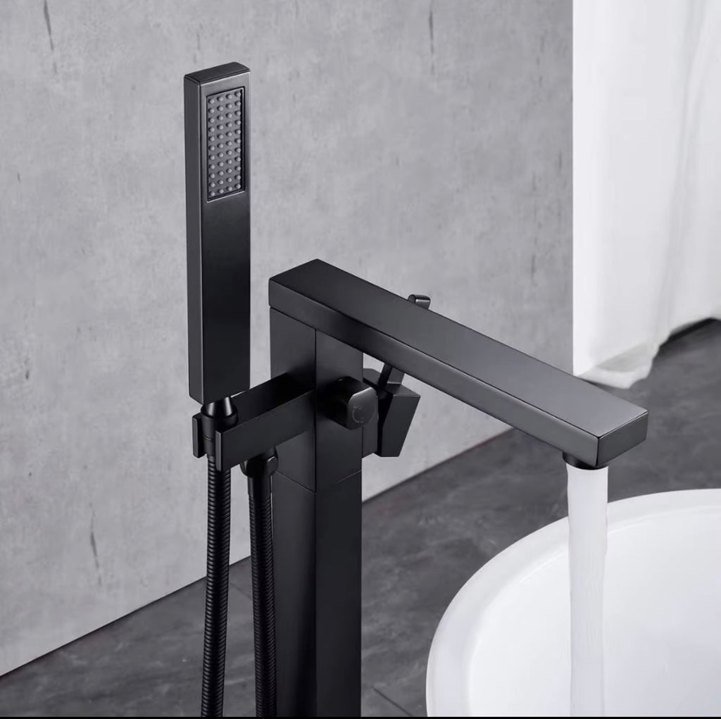 Marcella Freestanding Waterfall Tub Faucet with Hand Shower