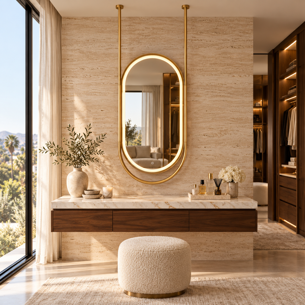 ÉLODIE SUSPENDED LED BATHROOM MIRROR