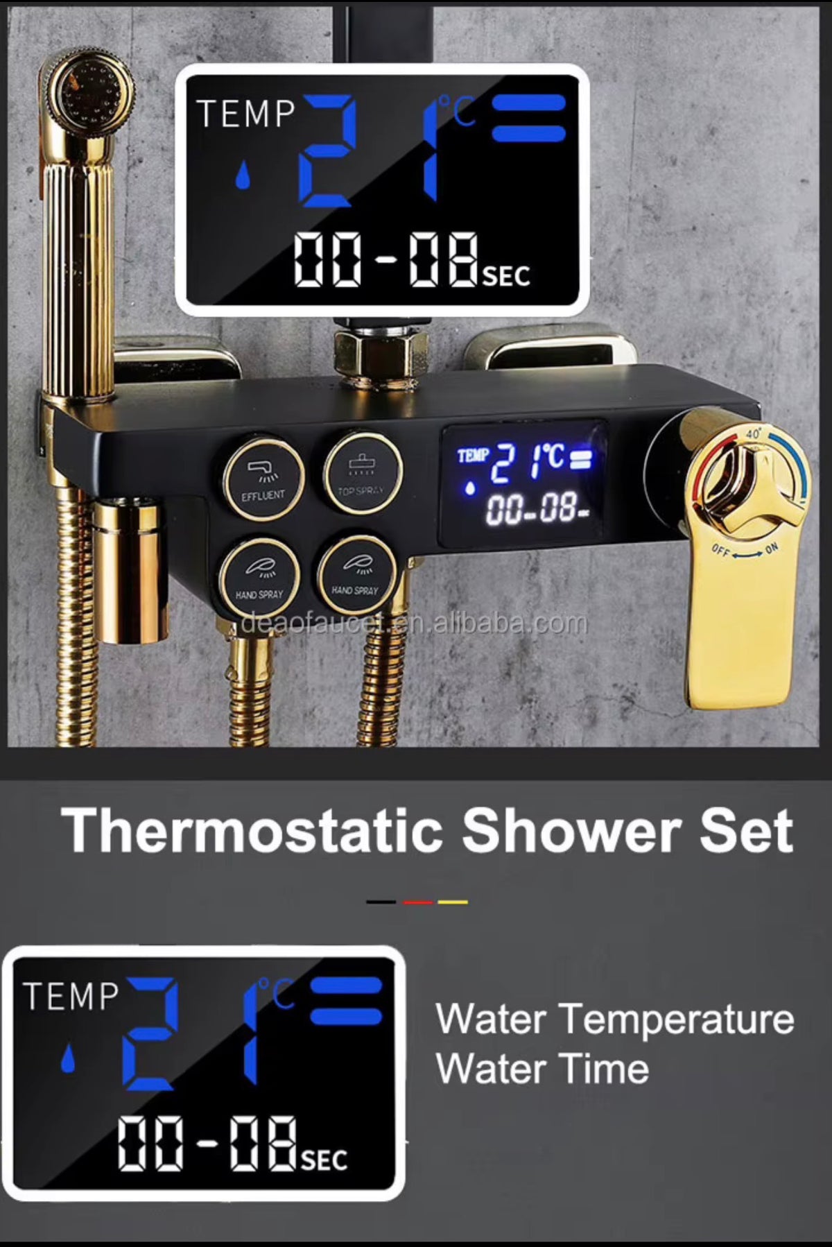 Lorenza Digital Thermostatic Rain Shower System