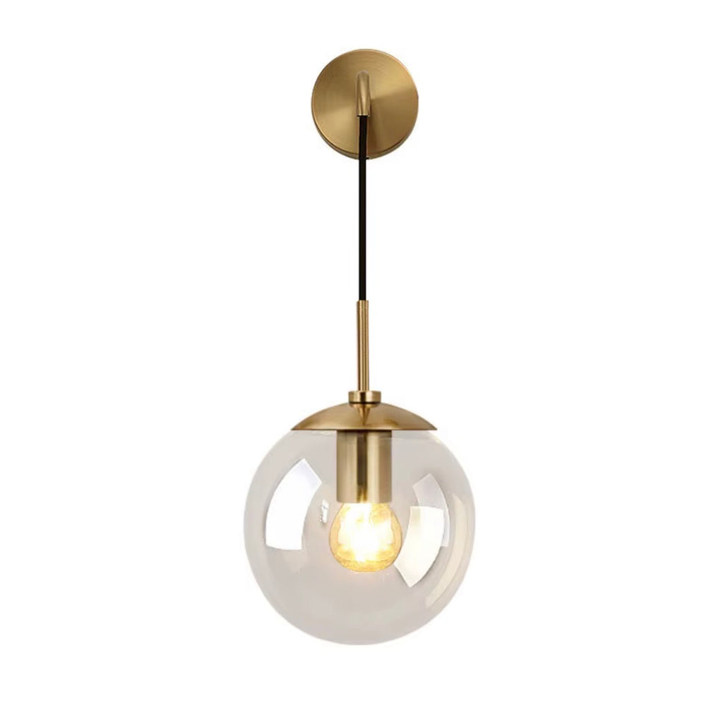 NICO GLASS GLOBE WALL SCONCE