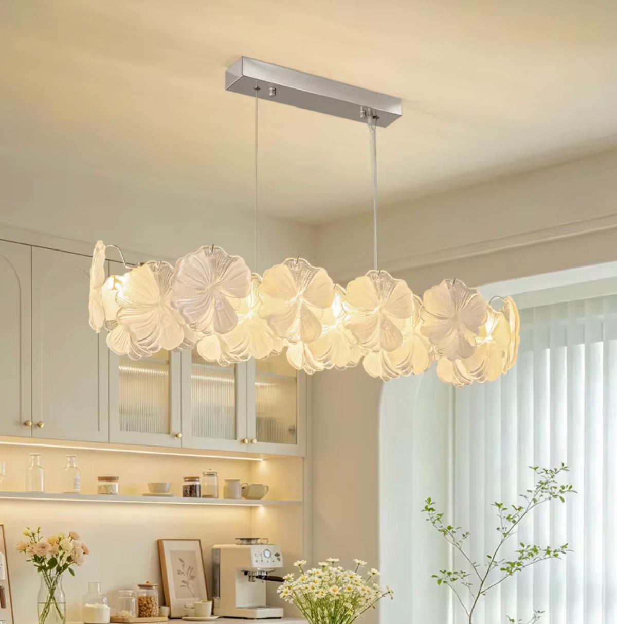 Julliette Iron Glass Chandelier