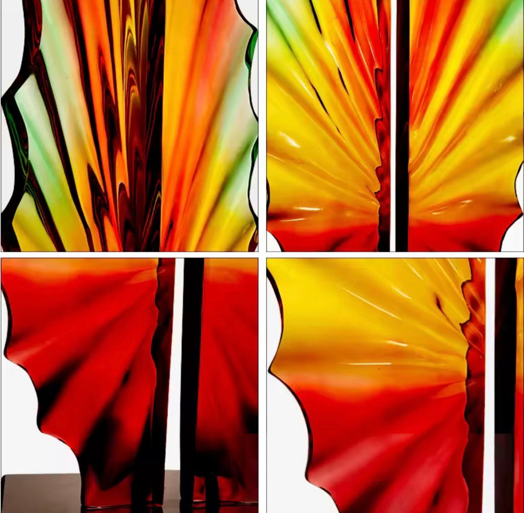 Aurora Prism Abstract Resin Sculpture