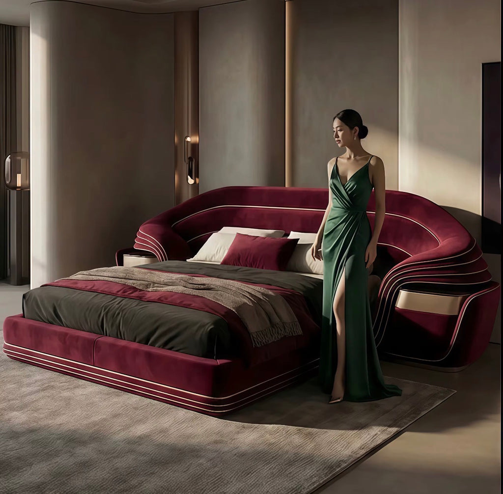 Valentino Royale Burgundy Bed