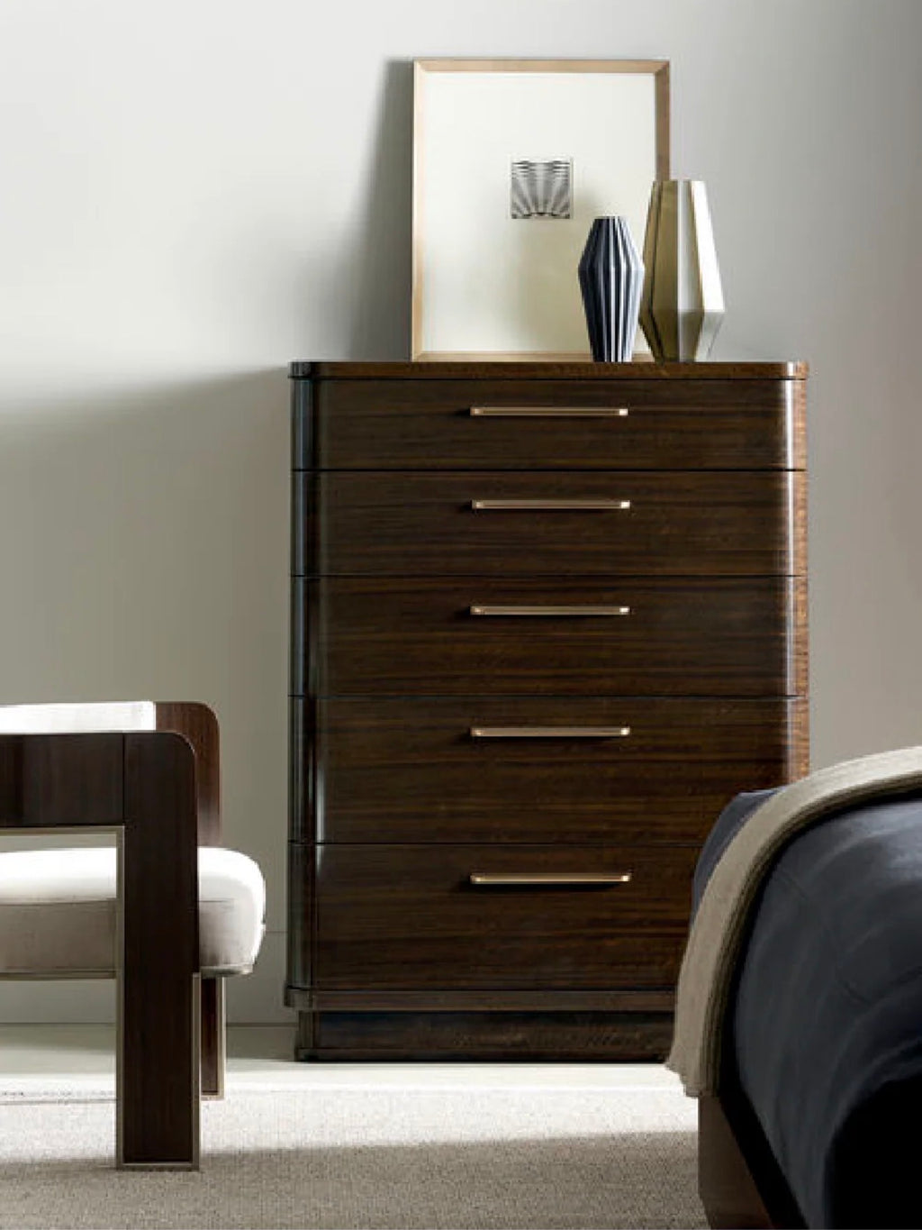 Casa Milano Streamliner Cream Curved Accent Chair