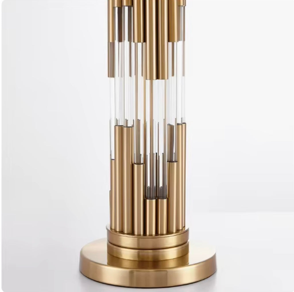 Valentina Crystal Column Table Lamp