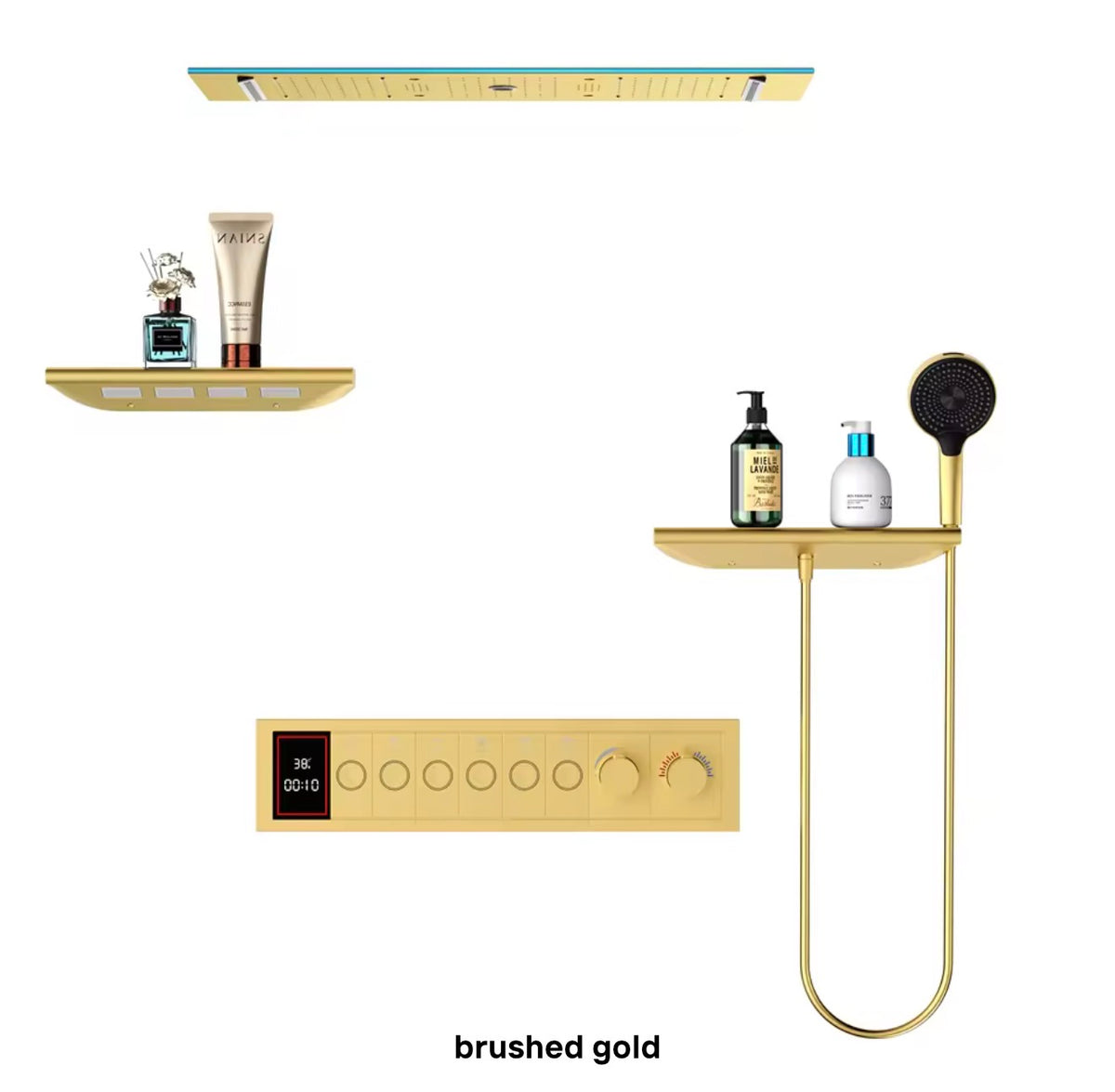 Lorenzo 6-Way LED Music Thermostatic Shower System
