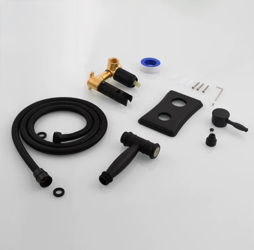 Bellamy Brass Hot & Cold Wall-Mounted Bidet Sprayer Set