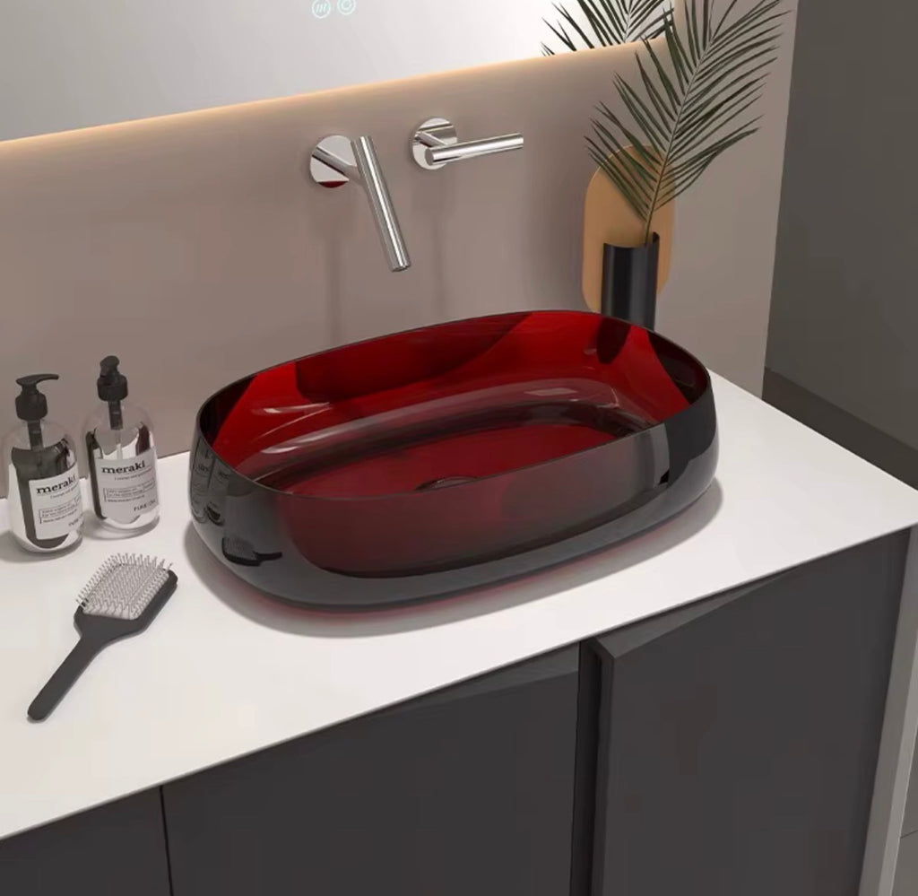 VITTORIA TRANSPARENT RESIN VESSEL SINK