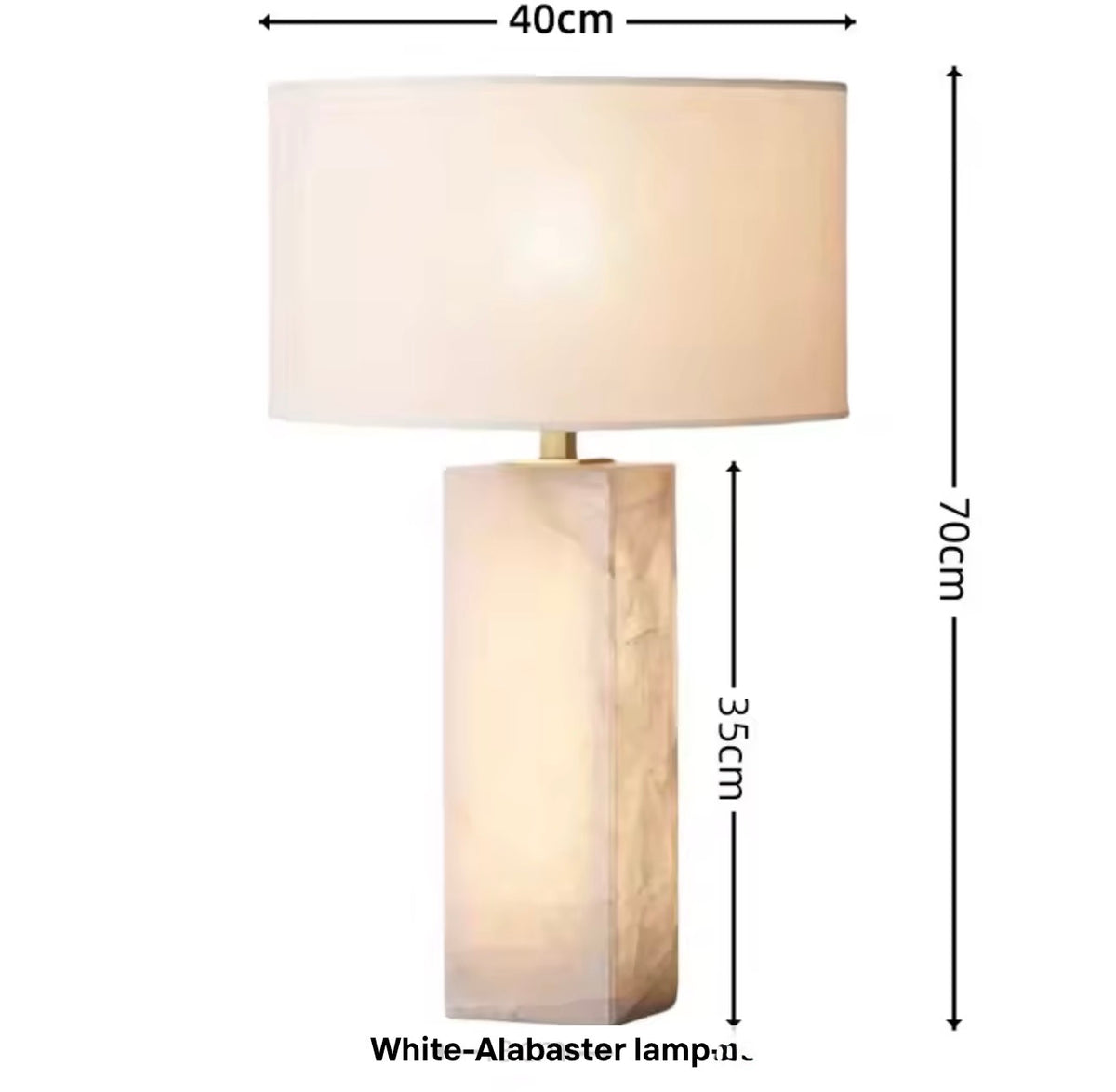Pomona Brass Alabaster Table Lamp