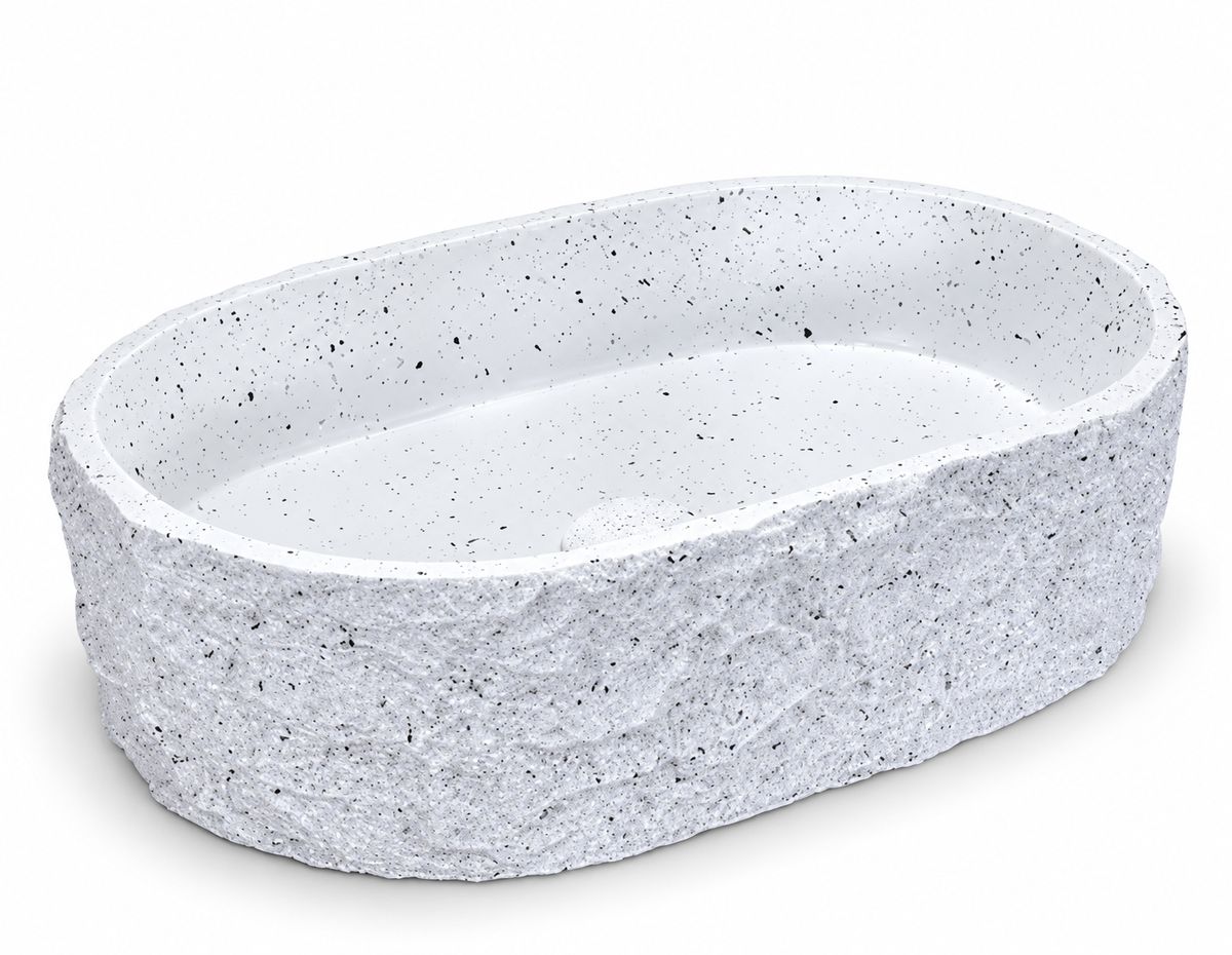 Eloise Sculpted Artificial Stone Resin Vessel Sink